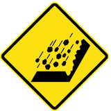 Warning for falling rocks.
