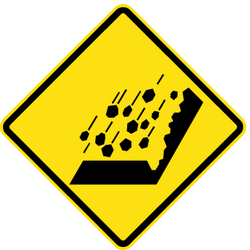 Warning for falling rocks.
