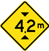 Warning for a height restriction.