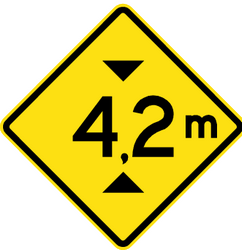 Warning for a height restriction.