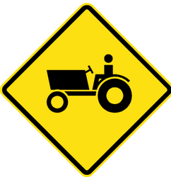 Warning for tractors.