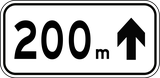 Start of regulation for ... metres.