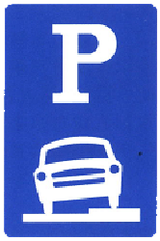 Parking partly on the roadway and verge.