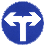 Turning left or right mandatory.