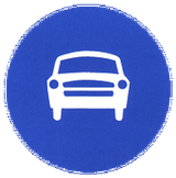 Mandatory lane for cars.