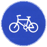 Mandatory path for cyclists.