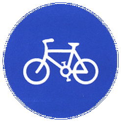 Vorgeschriebener Radweg.