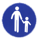 Mandatory path for pedestrians.