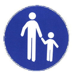 Vorgeschriebener Gehweg.