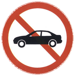 Automóviles prohibidos.