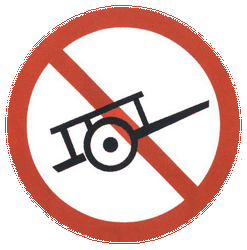 Carros de mano prohibidos.