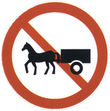 Horsecarts prohibited.