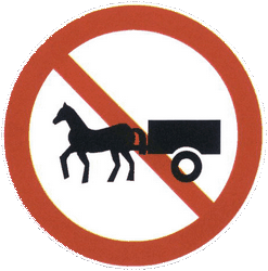 Vehículos de tracción animal prohibidos.