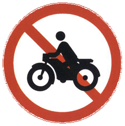 Motocicletas prohibidas.