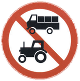 Tractors and trucks prohibited.