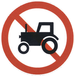 Tractores prohibidos.