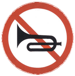 Prohibido usar el claxon.