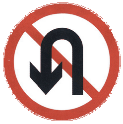 Cambio de sentido prohibido.