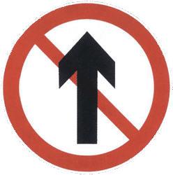 Prohibido seguir de frente.