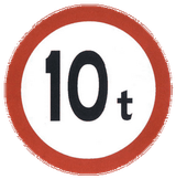 Vehicles heavier than indicated prohibited.