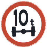 Vehicles exceeding the axle-load limit prohibited.