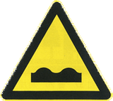 Warning for a bad road surface.