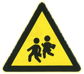 Warning for children.