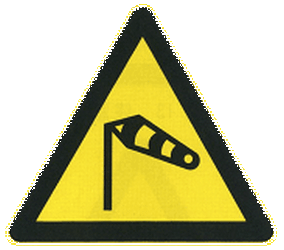 Warning for strong crosswinds.