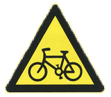 Warning for cyclists.