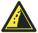 Warning for falling rocks.