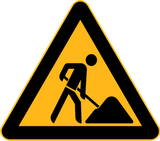 Warning for roadworks.