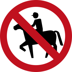 Reiter verboten.