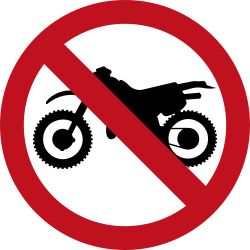 Motorräder verboten.