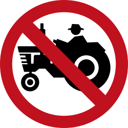 Traktoren verboten.