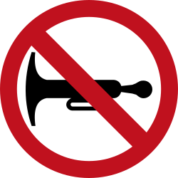 Hupen verboten.