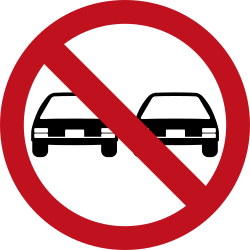 Überholen verboten.
