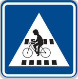 Radfahrerüberweg.