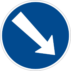 Engelin sağından geçin.