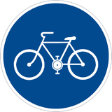 Vorgeschriebener Radweg.
