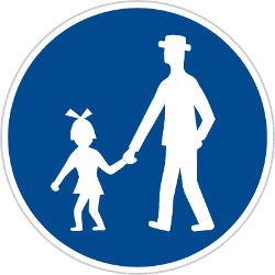 Yayalar için zorunlu yol.