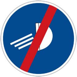 End of mandatory use of dipped headlights.