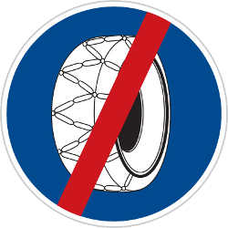 End of the snow-chain requirement.
