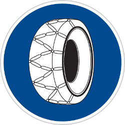 Snow chains mandatory.