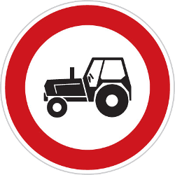 Traktoren verboten.