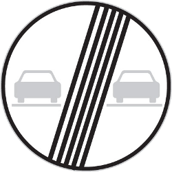 End of the overtaking prohibition.