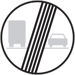 End of the overtaking prohibition for trucks.