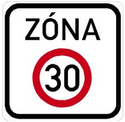 Start of a zone with speed limit.