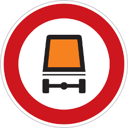Vehicles carrying dangerous goods prohibited.