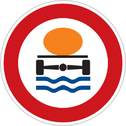 Vehicles carrying water-polluting substances prohibited.
