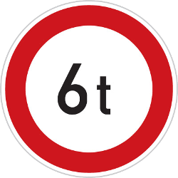 Vehicles heavier than indicated prohibited.